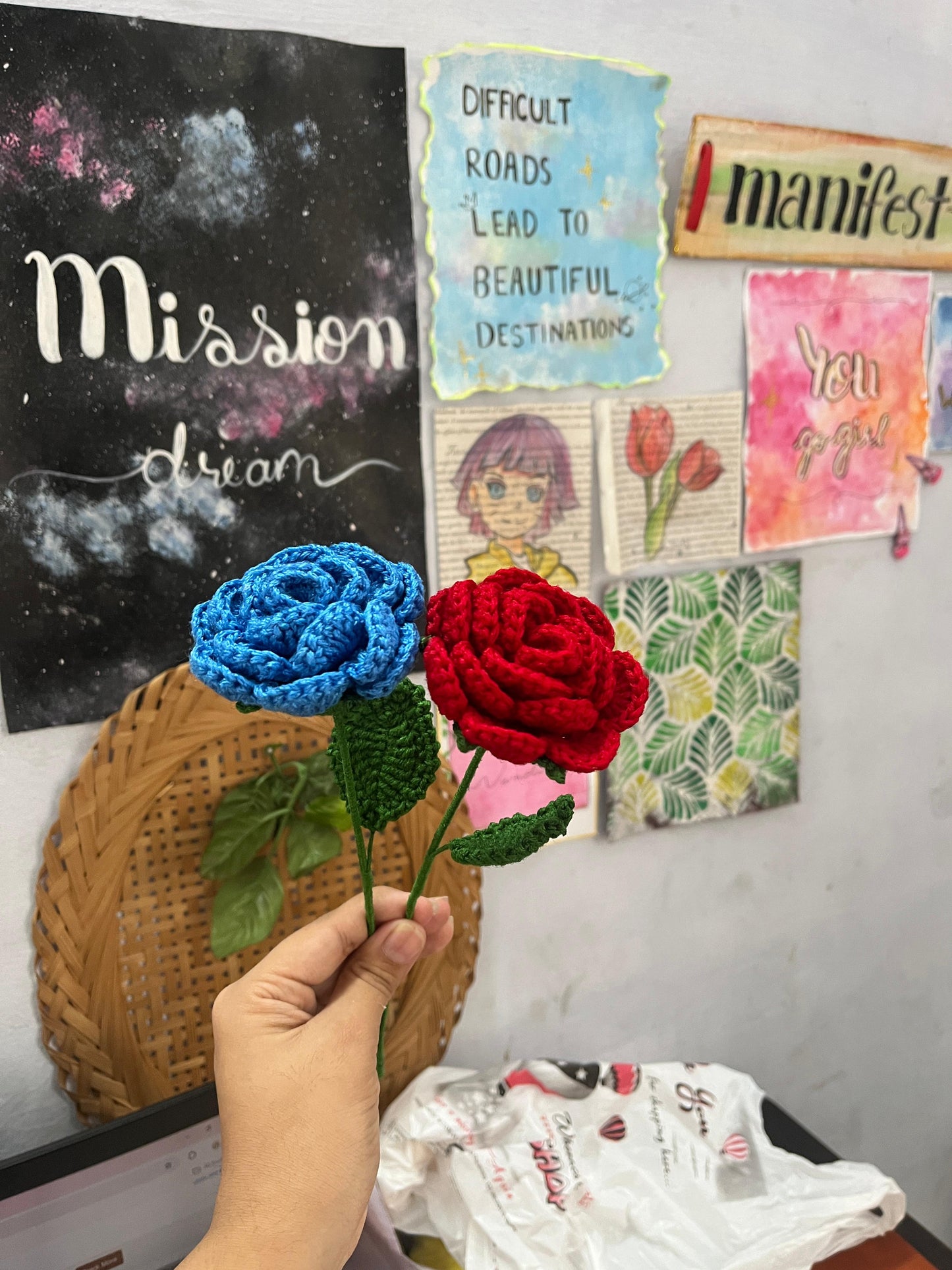 Crocheted flowers