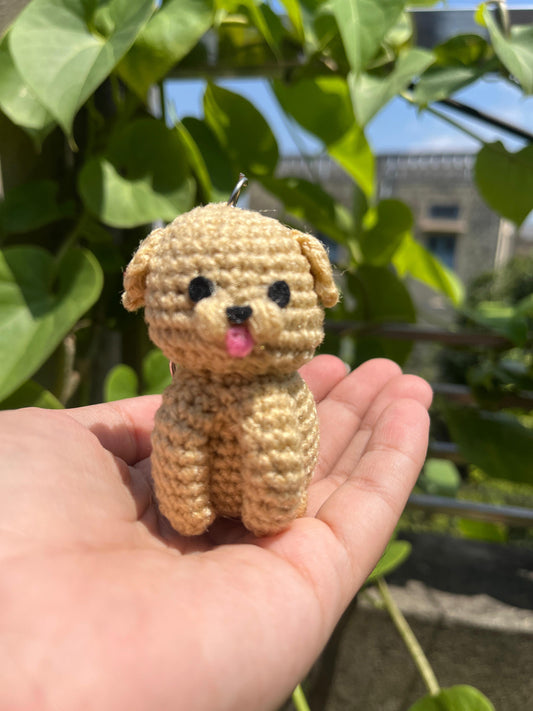 Crochet dog keychain